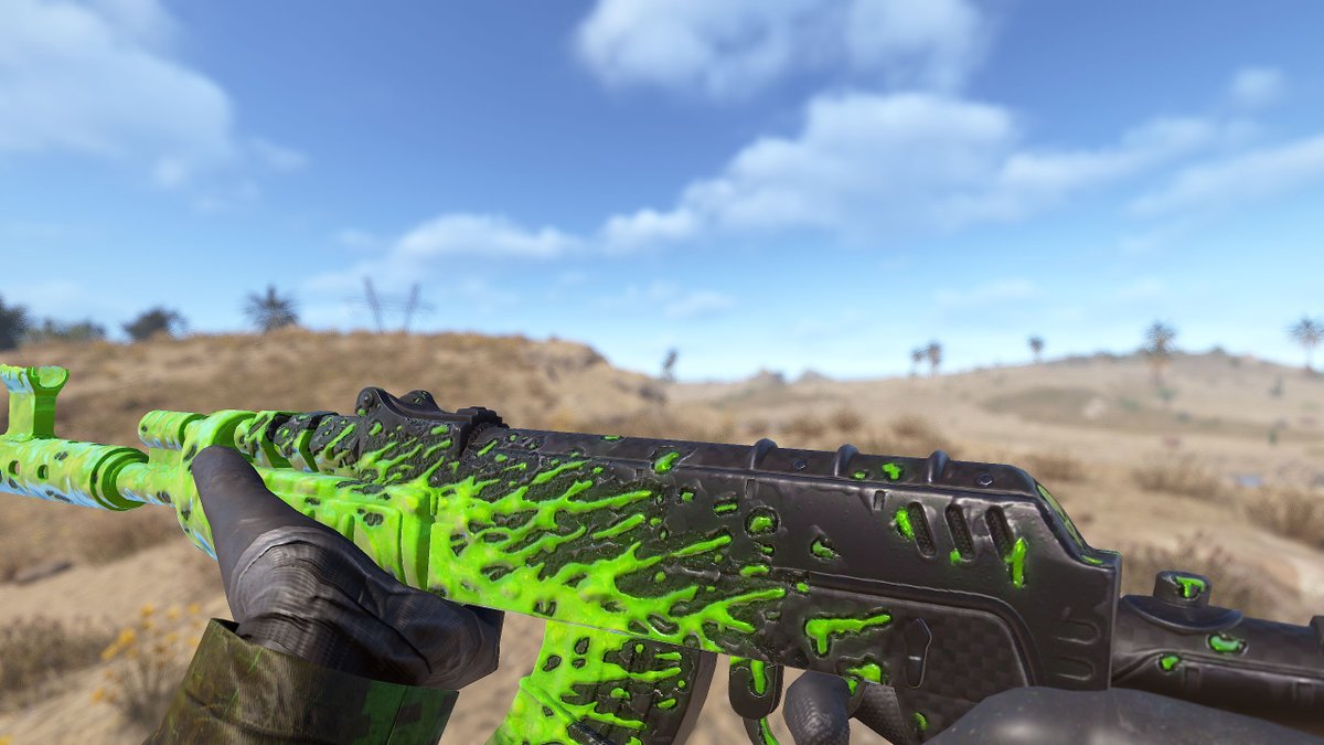 My new skin for
<a href="/playrust/">Rust</a>

AK-47 | Radioactive waste

  Hope you like it!

AK-47 - steamcommunity.com/sharedfiles/fi…

AK-47 (CutSights) - steamcommunity.com/sharedfiles/fi…