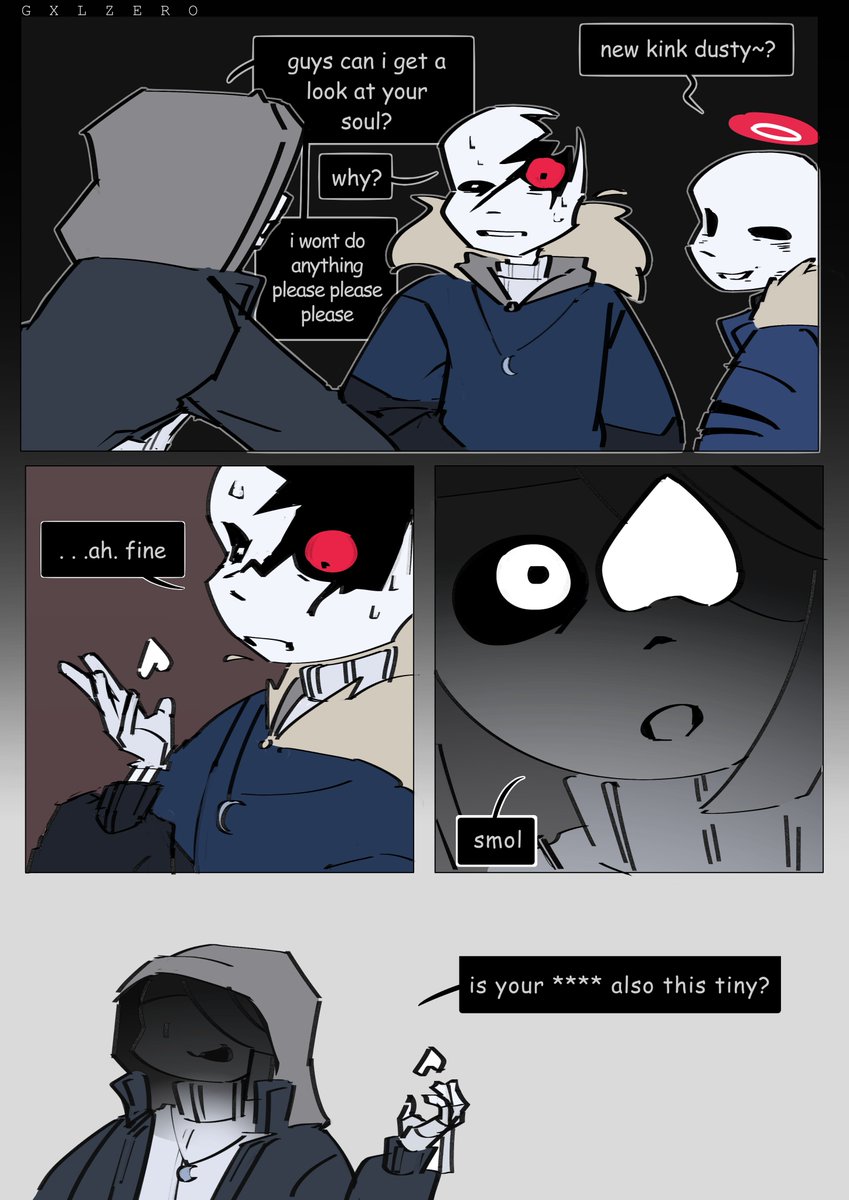 gxlzero's tweet image. Smol 

! suggestive !

#dustsans #murdersans #killersans #horrorsans #sansau