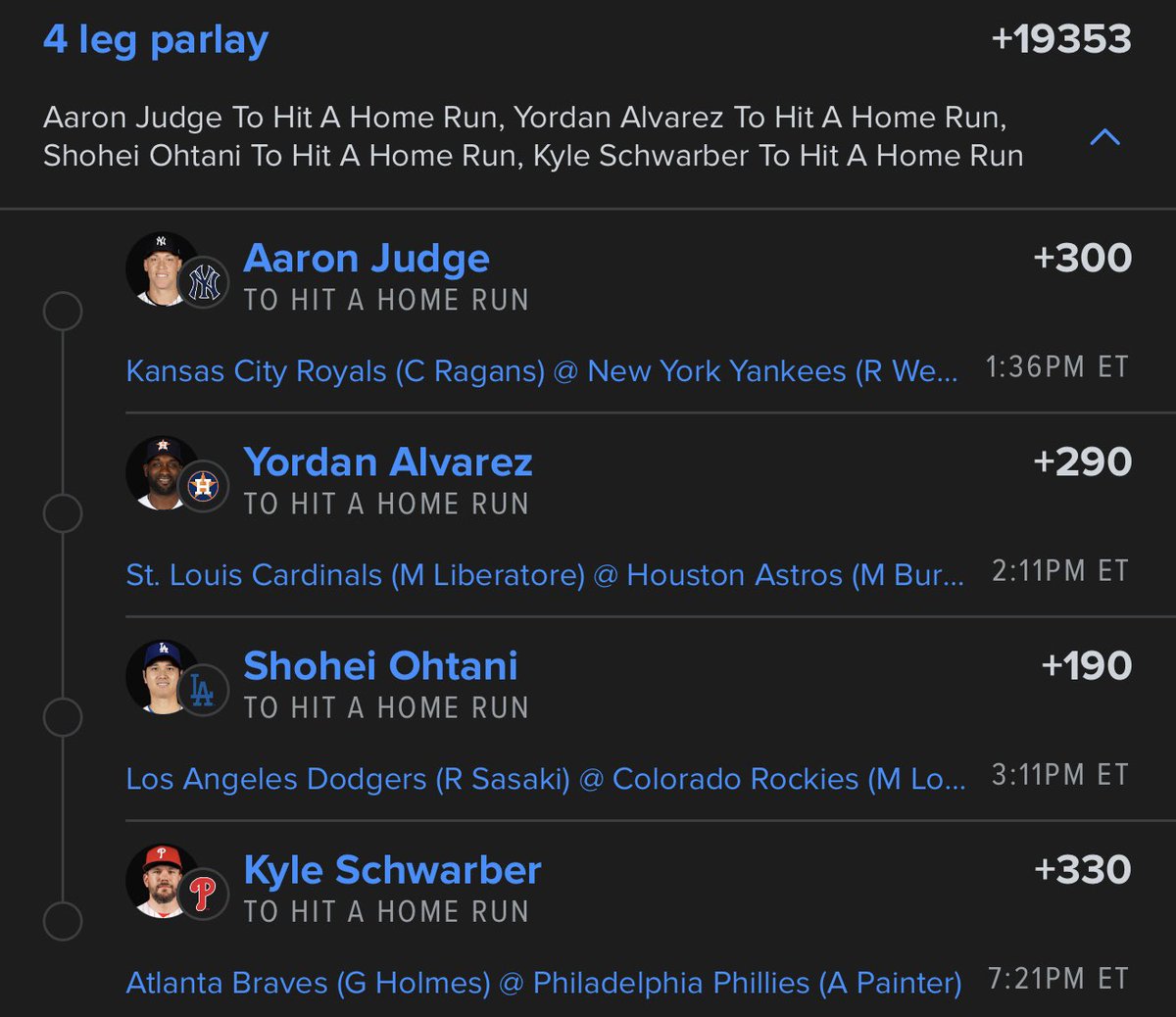 PIbele5211's tweet image. Could be one of those days..

#NBA #DFS #DraftKings                 #nfl #MLB #CSGO #kbo #fanduel #prizepicks #tennis #GamblingTwiiter #CollegeBasketball #CollegeFootball #highschool