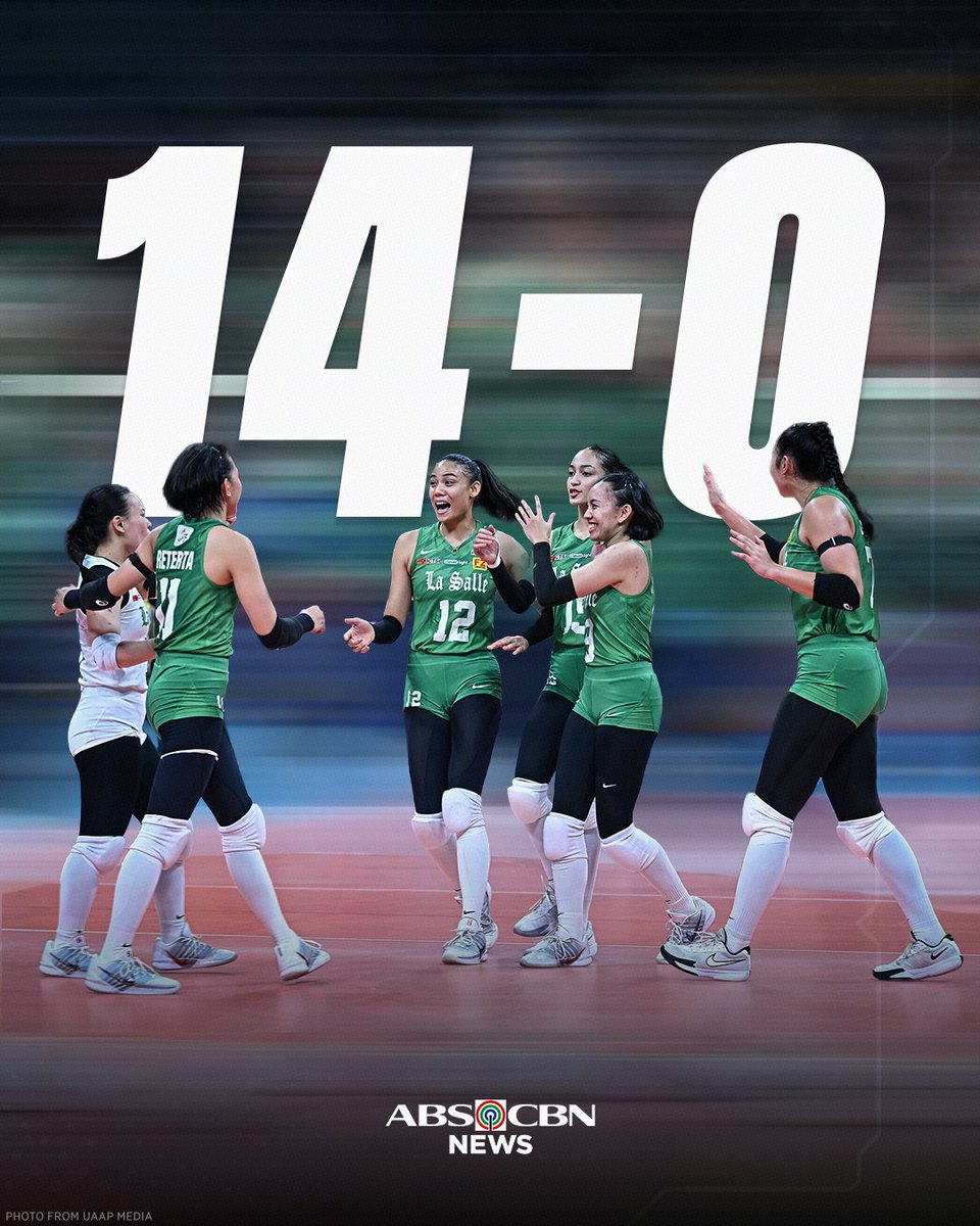 ABSCBNNews's tweet image. LA SALLE IS FINALS-BOUND

The De La Salle Lady Spikers have secured an outright Finals berth after completing an elimination round sweep in the #UAAPSeason88 women's volleyball tournament.

The Lady Spikers outlasted the Lady Bulldogs in dramatic fashion, 27-25, 15-25, 23-25,