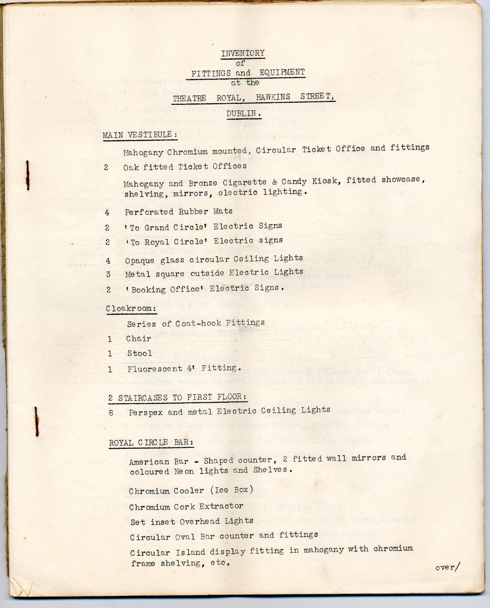 ConorDoyleDUB's tweet image. @The_CastleHotel #Dublin  have the lovely restored the "Mahogany Circular Box Office" from the Theatre Royal. Here  is the Auctioneers Brochure of the items from #Dublin's long lost Theatre Royal. Clearly states "Mahogany Circular Box Office". Looking forward to seeing it soon!
