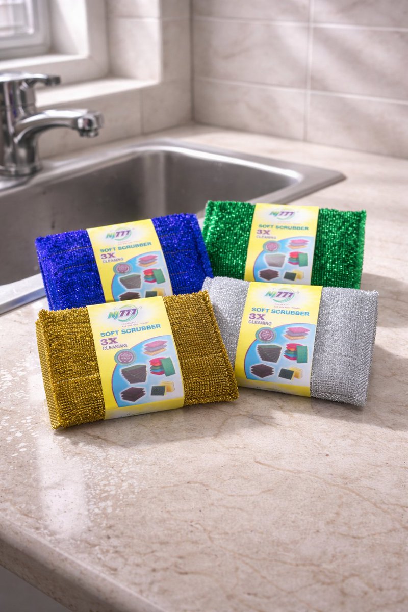 NJ777_Official's tweet image. ✨ Tough on stains. Gentle on surfaces! ✨

Upgrade your cleaning game with our Metallic Foam Scrubber Pads 💪

🚀 Bulk Orders Available for Wholesalers

#CleaningEssentials #KitchenCleaning #ScrubberPad #MetallicScrubber #NJ777