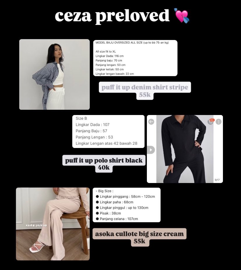 shovqe's tweet photo. hii aku mau preloved baju2 aku yang personal used dan masi bagus semuaa bisa req foto asli dan videoin condi nya dulu ya feel free to ask🙆🏻‍♀️ dom jateng dan bisa oren yaaa wtb cardigan wtb top wtb kemeja wtb fitted shirt puff it up soma by ody nomittees asoka #zonauangㅤ https://t.co/FbW0ki16ag