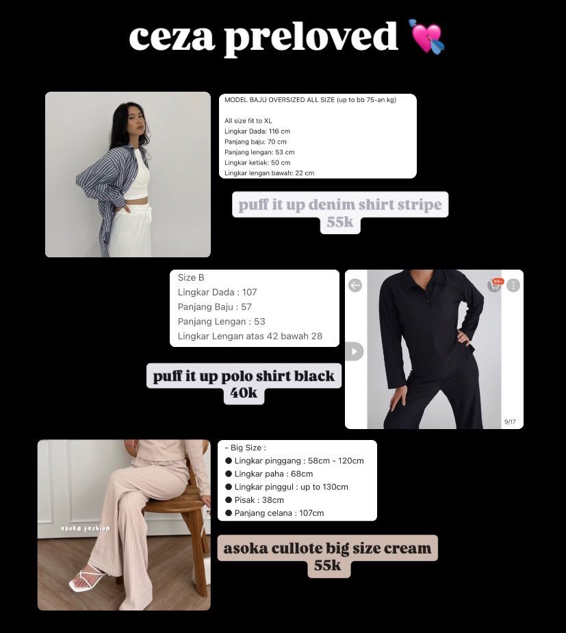 shovqe's tweet photo. hii aku mau preloved baju2 aku yang personal used dan masi bagus semuaa bisa req foto asli dan videoin condi nya dulu ya feel free to ask🙆🏻‍♀️ dom jateng dan bisa oren yaaa wtb cardigan wtb top wtb kemeja wtb fitted shirt puff it up soma by ody nomittees asoka #zonauangㅤ https://t.co/RVLRuybPqF
