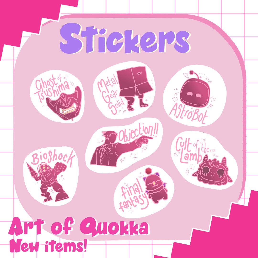artofquokka's tweet image. Heres a look at what will be available at my next events and when my shop updates! I'm still going through preorders so the shop date will be announced when almost done with them! But I have alot of new items which im excited to sell! 

#straykids #videogames #kpop #anime #LADS