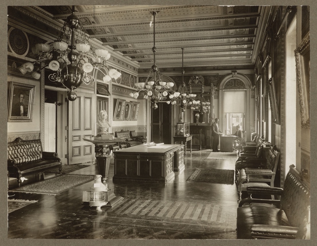 TRPresLibrary's tweet image. #OTD in 1897, Theodore Roosevelt reported for duty as Assistant Secretary of the Navy — and the department would never be the same.

Roosevelt had been itching for this job. He was a serious student of naval history (his first book, *The Naval War of 1812*, was still used as a