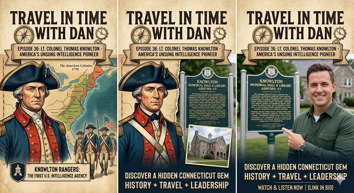 Meet the man who started it all: Lt. Col. Thomas Knowlton.

Before the Culper Spy Ring, there were the Knowlton Rangers. This week on "Travel in Time with Dan," we’re in Ashford, CT, exploring the legacy of America’s unsung intelligence pioneer.
granddaddyssecrets.com/travel-in-time…
#History