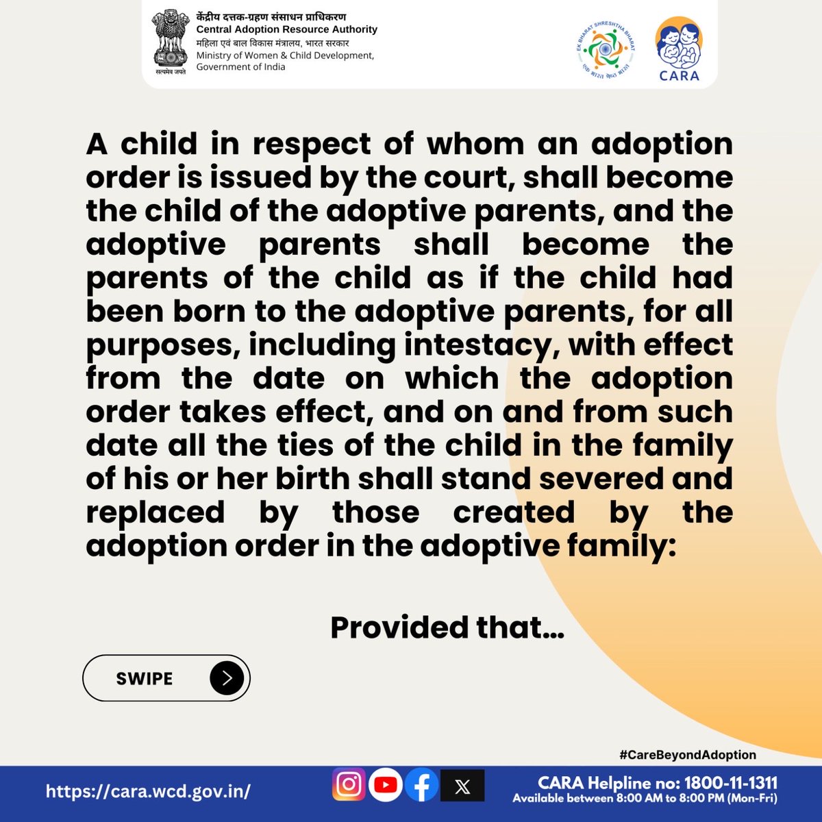 Central Adoption Resource Authority, MWCD, GOI tweet media