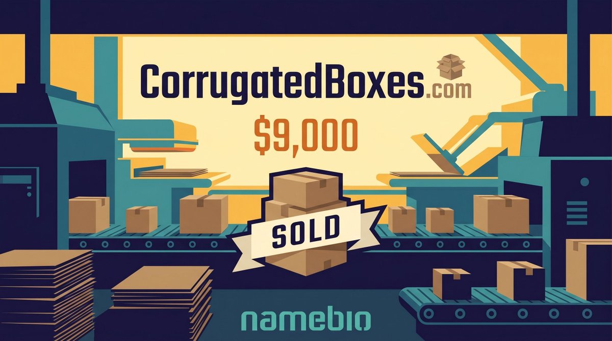 NameBio's tweet image. Yesterday saw $549k in domain name sales including:

$22,250 8313․com
$12,751 SubsTech․com
$9,801 9347․com
$9,000 CorrugatedBoxes․com
$7,200 9403․com
$7,000 Gelb․io
$4,999 MyWay․now

Full list 👉 namebio.com/daily

#Domains