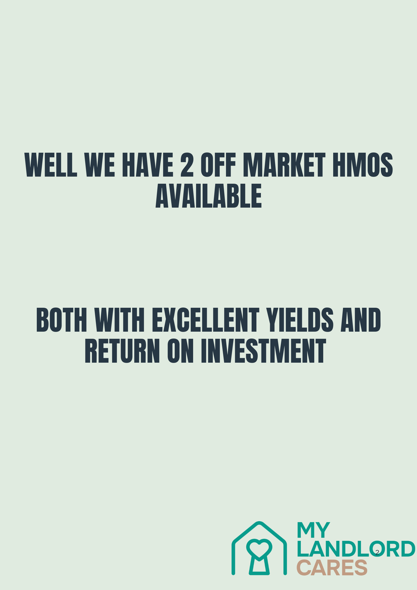 MylandlordC's tweet image. Looking for HMO investments? 🏡📈
 2 off-market, fully operational HMOs available. 
Strong yields, great ROI. ✅ 

Message me for details before they're gone!
 #HMO #InvestmentProperty #UKProperty