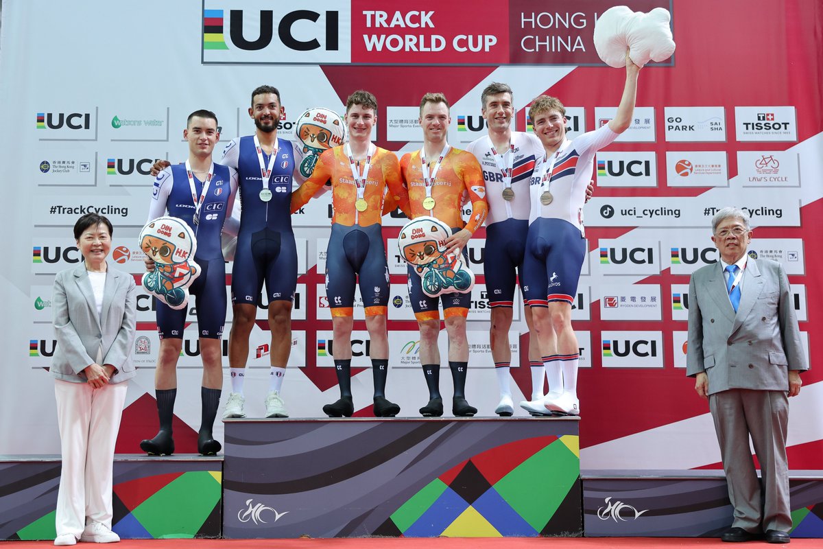 Your Men's Madison podium

🥇 🇳🇱 Netherlands
🥈 🇫🇷 France
🥉 🇬🇧 Great Britain

#TrackWC #TrackCycling