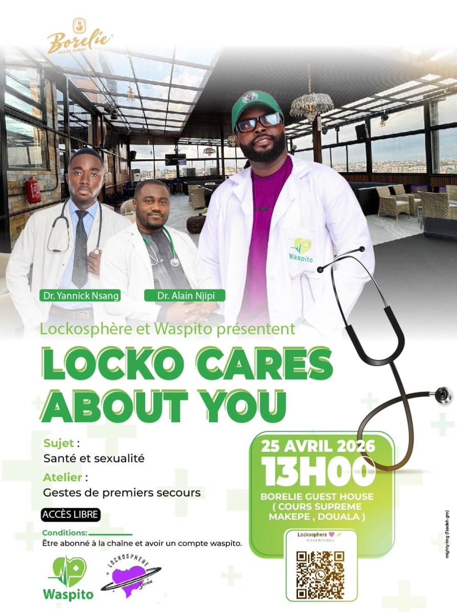 Le 26 avril, on s'occupe de vous 💚

Venez échanger avec nos médecins et passez un moment inoubliable avec <a href="/lockofficial/">LOCKO</a> et la team Lockosphere 

Pas encore inscrit(e) ? Cliquez sur le lien et réserve ta place maintenant 👇
ido-web.com/events/share/?…