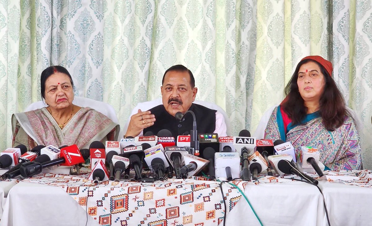My Press Conference #Shimla:

"The immense unutilised potential of Indian women was waiting to be unlocked and PM <a href="/narendramodi/">Narendra Modi</a> did precisely that. He fundamentally shifted the paradigm by placing women at the centre of policy planning and implementation. His  very first