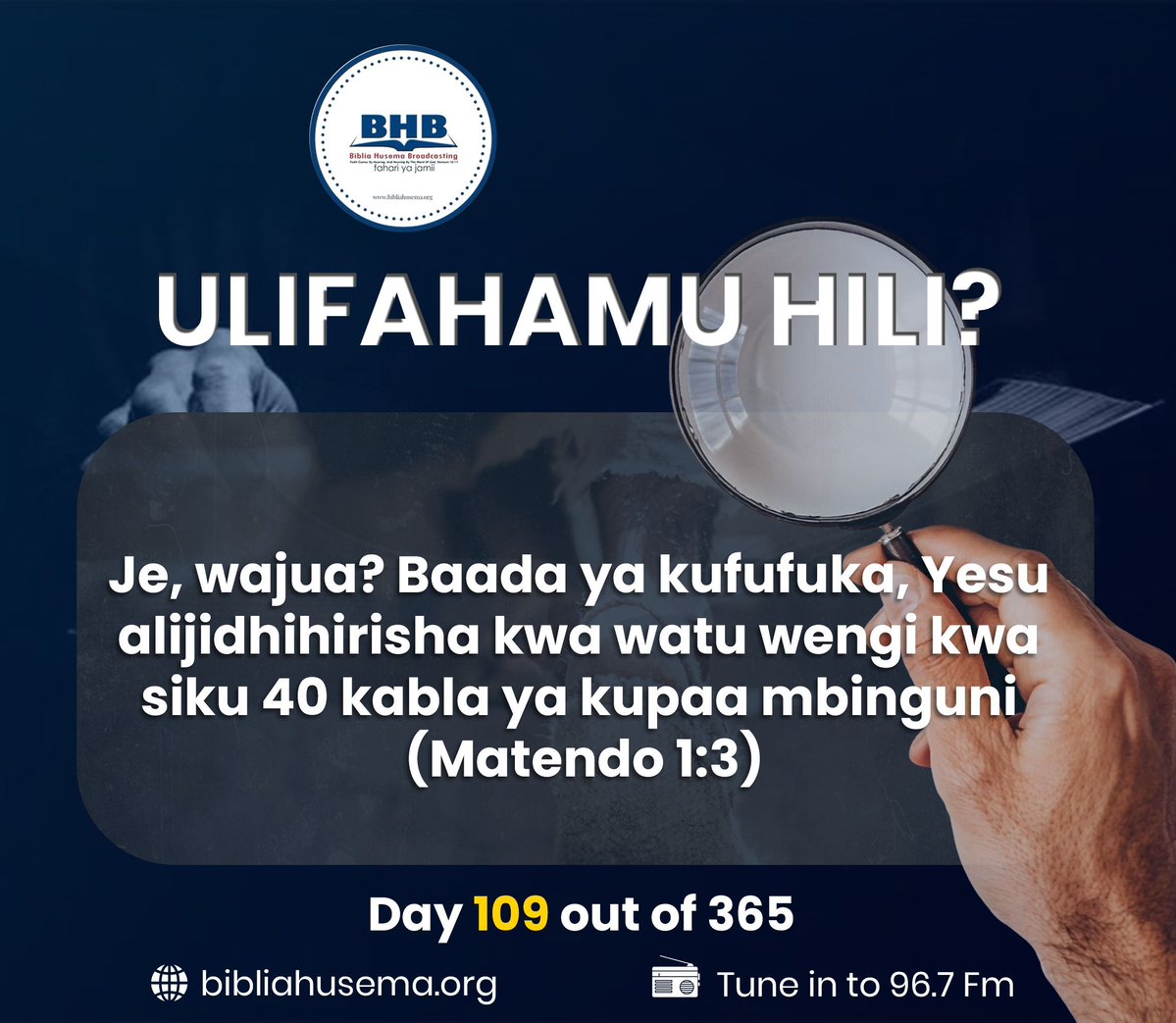 Biblia Husema 96.7fm tweet media