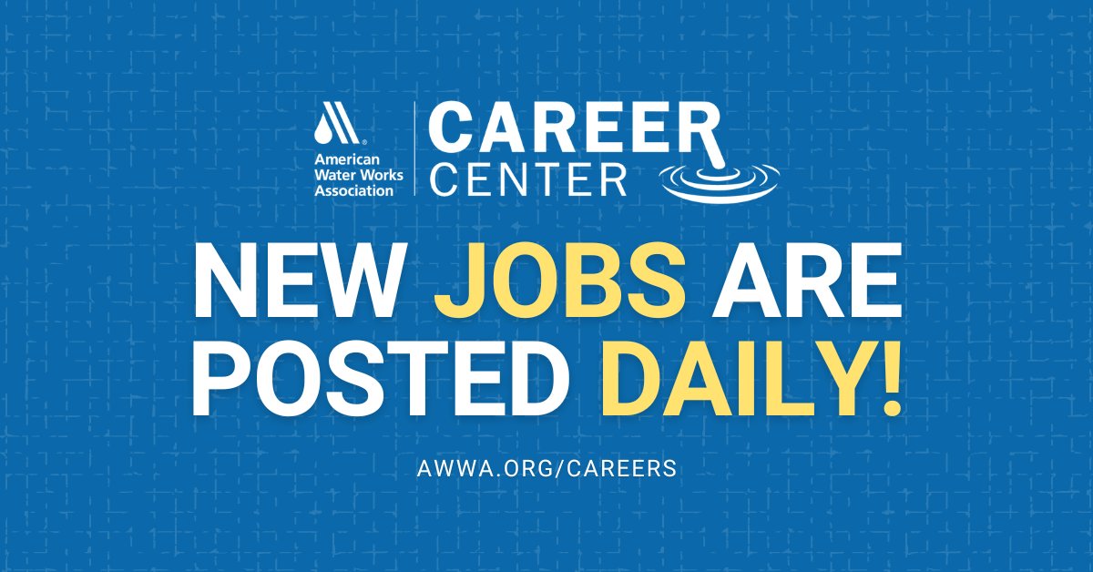 awwa's tweet image. 🌟 Job Postings Update 🌟

New positions have been added to the AWWA Career Center. Here are some examples:

View all job listings here:  news.awwa.org/4o4x7B4

#WaterJobs #WorkForWater