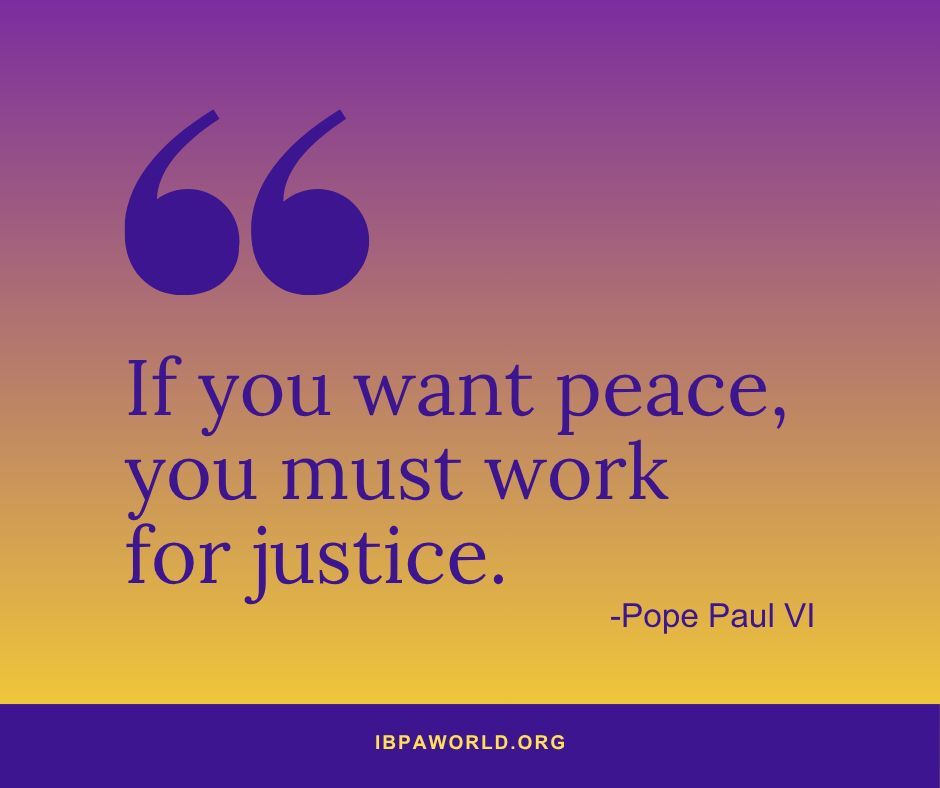 ibpaworld's tweet image. "If you want peace, you must work for justice." -Pope Paul VI 
ibpaworld.org
#peace #justice #bethechange #bethelight
