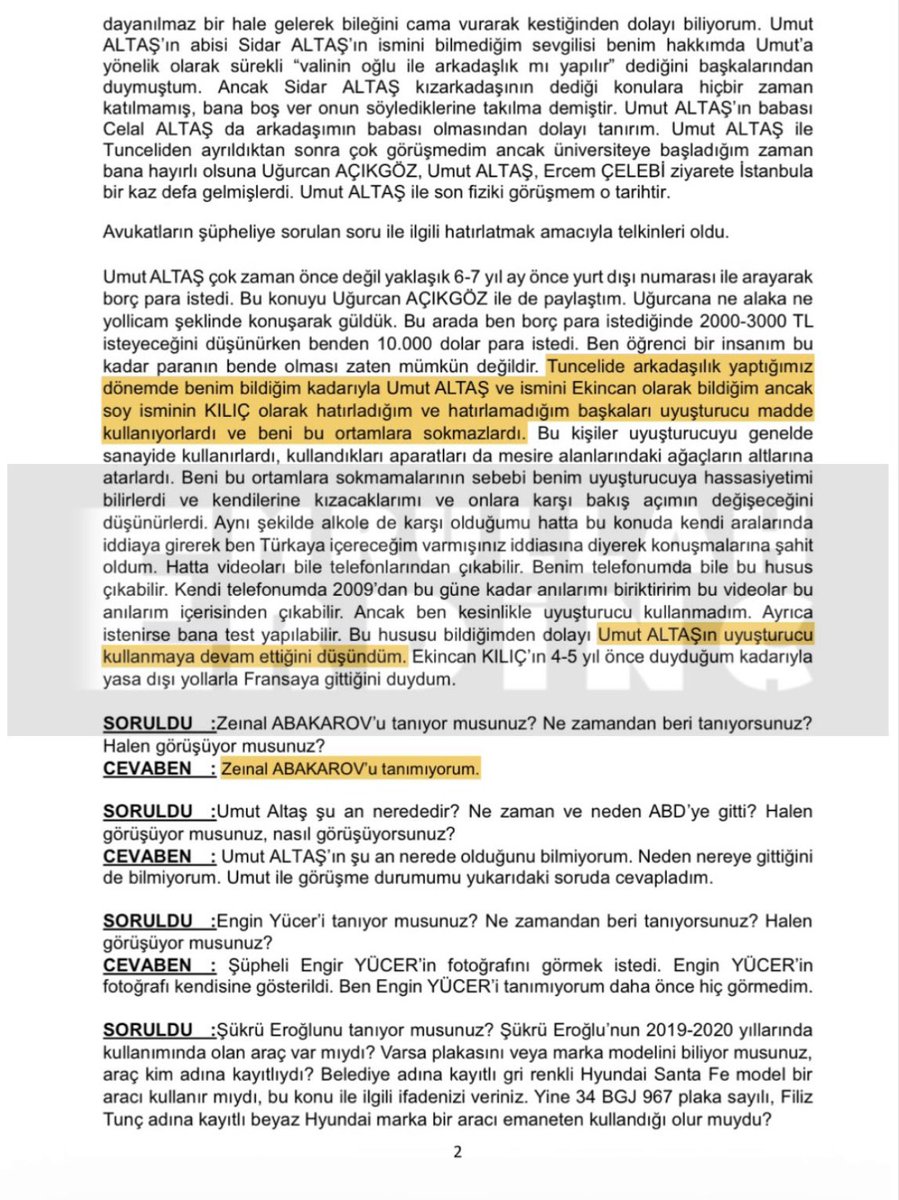 emrullaherdinc's tweet photo. 🔴 Vali Oğlunun Çelişkili Savunması: “Hatırlamıyorum Ama Gitmemişimdir”

Gülistan Doku dosyasında şüpheli Mustafa Türkay Sonel’in jandarma ifadesi ortaya çıktı.

“Gençlik merkezine gidip gitmediğimi hatırlamıyorum, büyük ihtimalle gitmemişimdir” sözleri dikkat çekti.

“Doku ailesine kızmıyorum, empati yapıyorum” dedi.

“Sınavlarıma hazırlanmam gerekirken buradayım” diyerek mağduriyet vurgusu yaptı.

En yakın arkadaşlarını uyuşturucu ile suçladı. Kritik sorularda ise “hiçbir fikrim yok” yanıtını verdi.

Başsavcılık, ifadeyi “suçtan kurtulmaya yönelik savunma” olarak değerlendirdi.