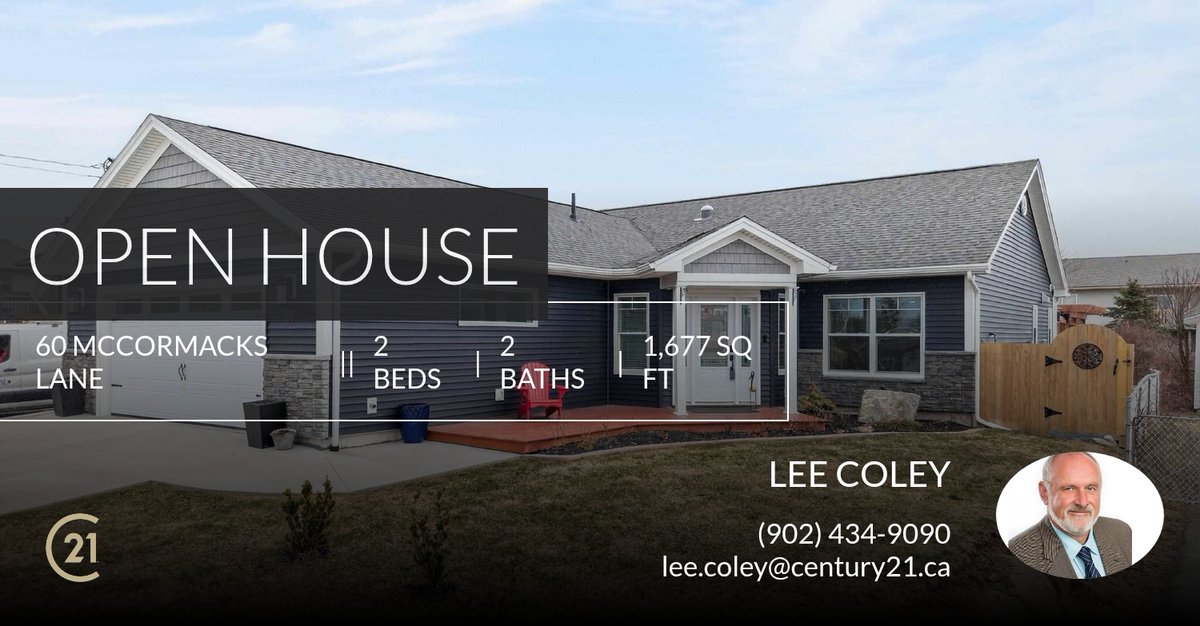 chamberscoley1's tweet photo. Open House
Sunday Apr 19
2-4 PM
Your host will be Lee Coley,
Welcome to 60 McCormacks Lane in Eastern Passage an impressive 5-year-old bungalow on a slab offering stylish, low-maintenance one-level living. This well-designed... https://t.co/ZWjpUx3gK9 https://t.co/LNBMo1wYxA