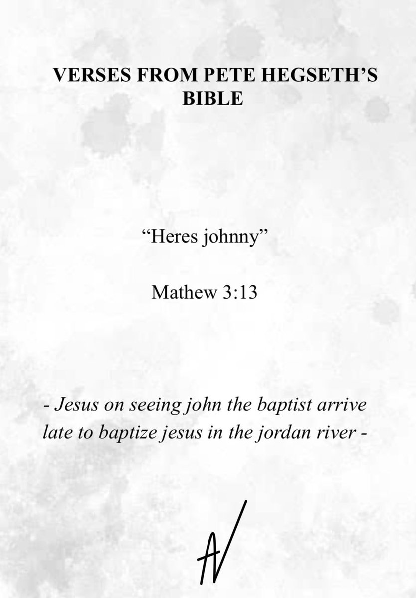 alinasheed's tweet photo. Bible - AFI version @PeteHegseth @AFI @ComedyCentral https://t.co/Y7Ihjky1Z6