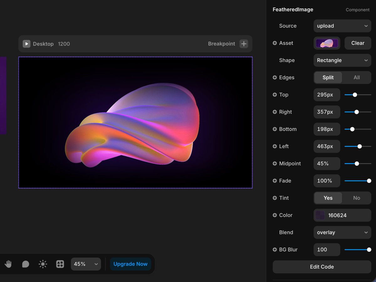 charan003_'s tweet image. Learning new skill everyday @framer — Day 5

Explored WebGL, canvas &amp;amp; interaction layers

Built 4 components:
3 cursor interactions + 1 image edge blend

Which one feels right to you?

#focus #design