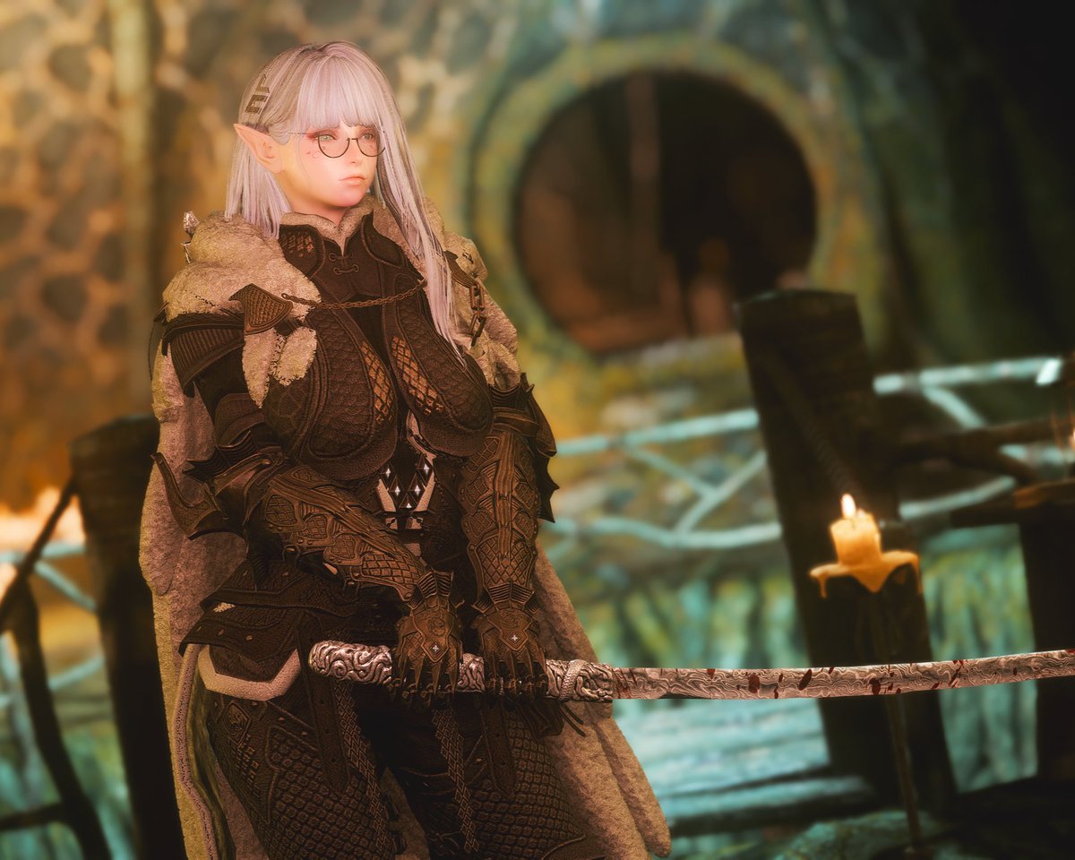 tachibana202409's tweet image. 黒い砂漠装備はいいですねぇ🐈
#スカイリム #Skyrim #スカイリムSE #SkyrimSE