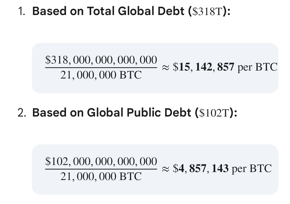 degenpapa's tweet image. GM Bitcoin and Ordinals believers.
Fan fact;
If all the World debts becomes a liability in 21 million Bitcoin, how much is 1 BTC worth?

Rock doesn't lie, it just sits calmly with facts.

SEND ROCKS 🪨
#Bitcoin 
#Yingyang
#Ordinals