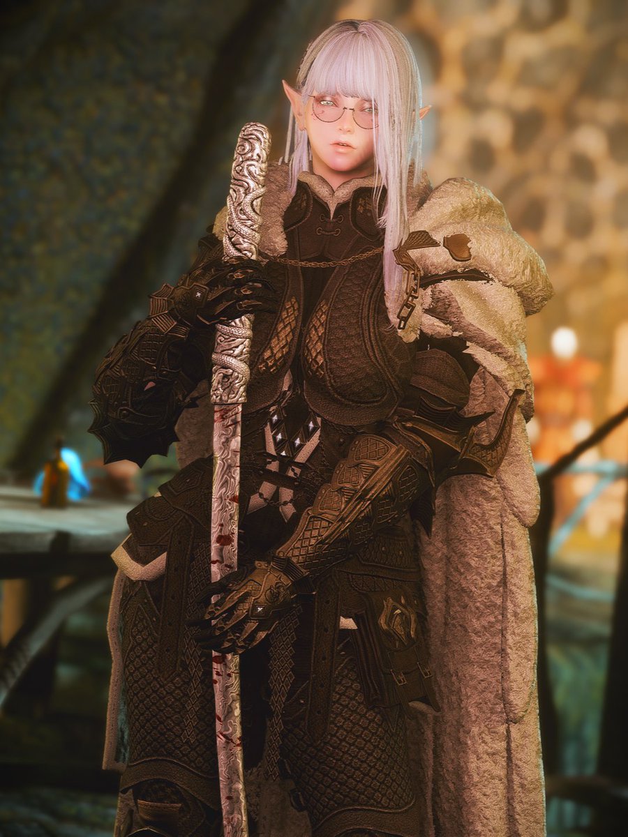 tachibana202409's tweet image. 黒い砂漠装備はいいですねぇ🐈
#スカイリム #Skyrim #スカイリムSE #SkyrimSE