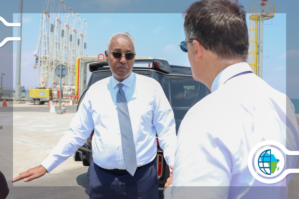 dpfza's tweet photo. Today, Chairman received H.E. Jérôme Bresson, Ambassador of the French Republic to the Republic of Djibouti, for a series of strategic infrastructure visits highlighting the country’s expanding maritime and logistics capabilities.

The visit started at the Djibouti Ship Repair Yard (DSRY), a flagship maritime asset serving the Red Sea and East African region. Valued at €107.5 million and financed in partnership with Invest International of the Netherlands, the repair yard  facility include the largest floating dock in the Red Sea and Gulf of Aden,  measuring 217 meters in length and 43 meters in width, with a maximum lifting capacity of 20,100 tonnes. This enables the servicing of a wide range of vessels, from commercial cargo ships to specialized maritime units. DSRY significantly strengthens Djibouti’s strategic position along one of the world’s most critical shipping corridors, while enhancing national capabilities within the global maritime services industry.

The delegation then proceeded to the Damerjog Liquid Bulk Port, located at Djibouti Damerjog Industrial Park. It is a key component of Djibouti’s energy logistics infrastructure. The port features a 2.5-kilometer oil jetty with an annual dynamic handling capacity of 25 million tonnes and the operational capability to accommodate  up to 2 million cubic meters static capacity.  It can handle simultaneously multiple liquid cargo streams, including diesel, jet fuel, gasoline, heavy fuel oil, liquefied petroleum gas, and edible oil. This facility will reinforce Djibouti’s role as a major regional energy distribution hub.

The delegation subsequently visited the Doraleh Multipurpose Port, where they observed Djibouti’s growing cargo handling capabilities, its increasing role as a regional trade and transshipment center, and operational efficiency by using the Ethiopian-Djibouti Railway.

The visit concluded at the Horizon Djibouti Terminals Limited (HDTL) and the Société de Gestion du Terminal Pétrolier de Djibouti (SJTP), two components of the country’s downstream petroleum infrastructure. These facilities play a  role in the storage, management, and distribution of refined petroleum products, supporting both domestic energy needs and regional supply chains.

The visit provided an opportunity to showcase Djibouti’s integrated approach to port, logistics, and energy development, further underscoring its ambition to serve as a leading maritime and energy hub in the Horn of Africa.

@omar_hadi 
@jeromebres 
@FranceaDjibouti