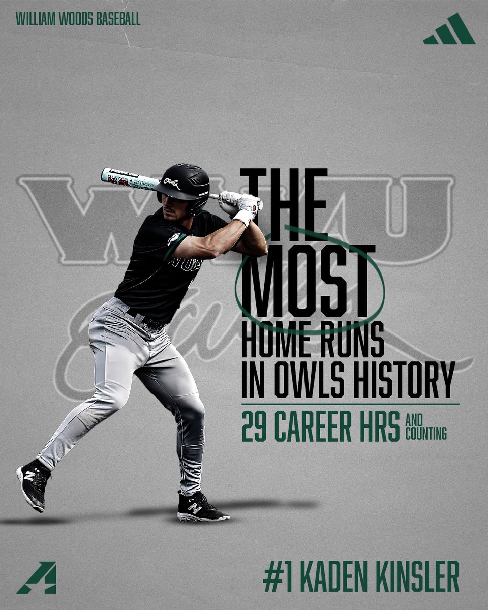 With Kaden Kinsler going deep in game 1 yesterday, he now holds the ALL-TIME home run record in program history with 29!

The Owls will travel back to Marshall, MO today to conclude the #HAAC series with Missouri Valley College. First pitch is set for 1:00pm.
