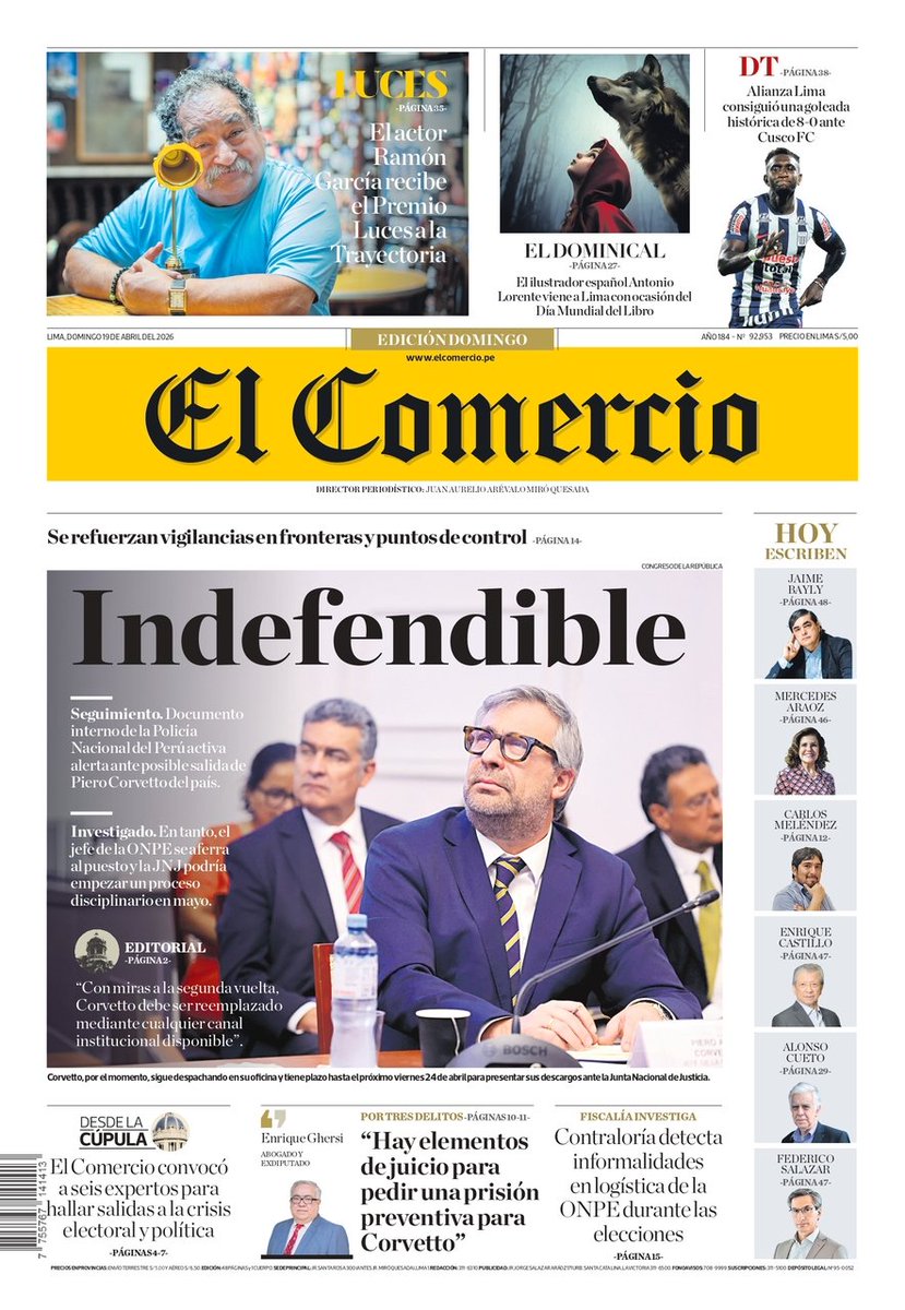 El Comercio tweet media