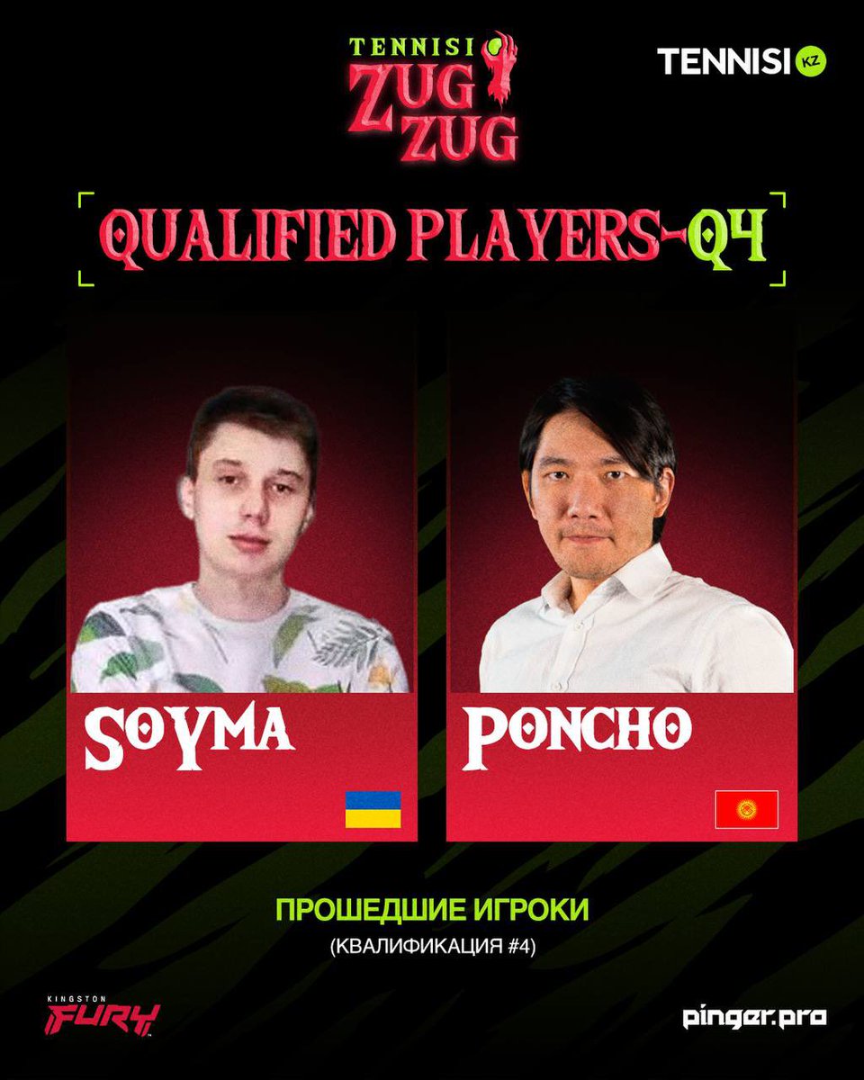 worstallyever's tweet photo. Here’s your qualified players for Tennisi Zug-Zug! 

Save the dates!
Group stage:
🗓️April 21-22nd — 18:00 CEST 

Playoffs:
🗓️April 25-26th — 18:00 CEST

See you there! https://t.co/ckwNtAmu9A