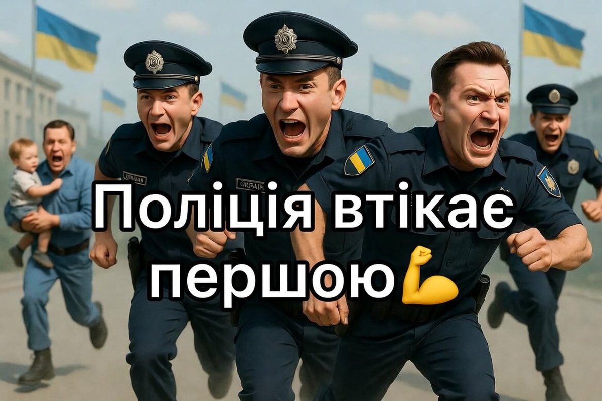 В зв'язку з останніми подіями, створено новий рекламний  банер з оновленим слоганом поліції, що може тільки допомагати бусярити трактористів і слюсарів! Зустрічайте на банерах кожного міста: