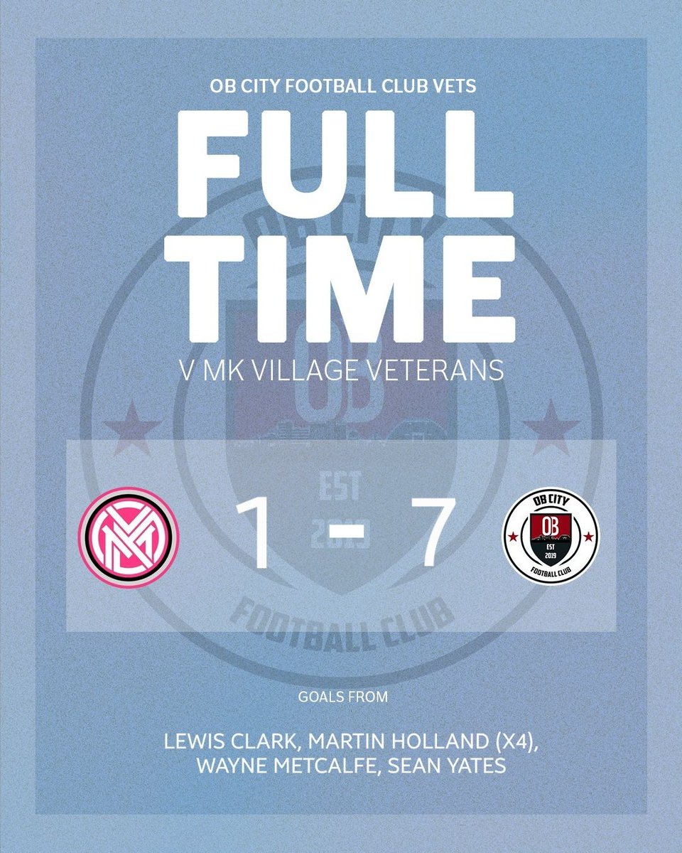Obcityfc's tweet image. ⚽ Champions ⚽

OB City FC VETS with a 7-1 win vs MK Village Vets

MOM today for OB City FC VETS, sponsored by GK Switchgear Ltd is Martin Holland

OB City FC VETS proudly sponsored by GK Switchgear Ltd.

#OBC #ONEBROTHERHOODCOLLECTIVE #OneTeam #OneClub #RealStrengthIsShared