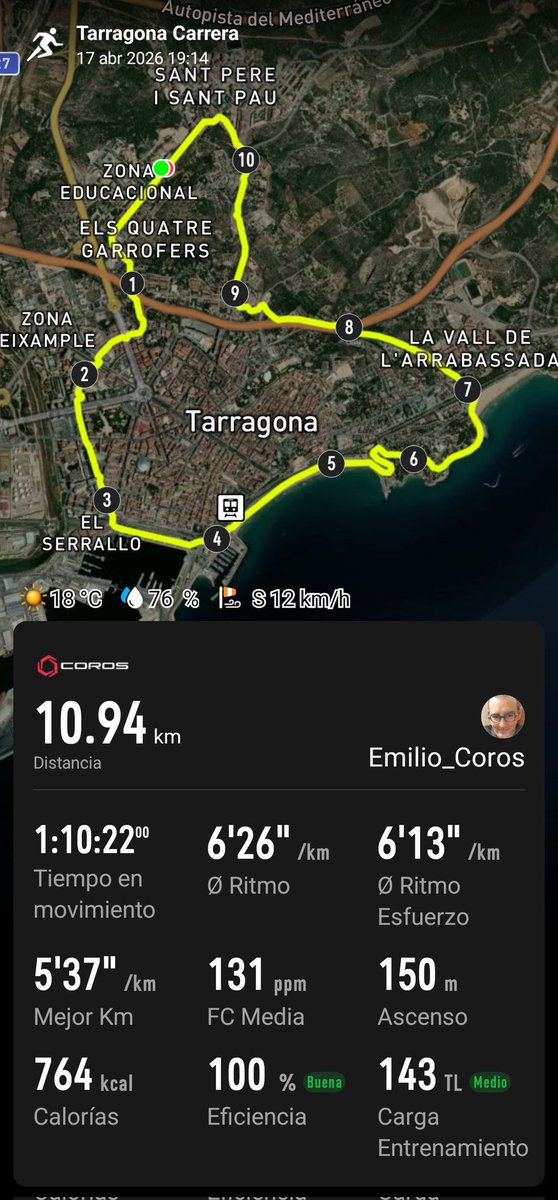 PalomaresEj's tweet photo. Tri de cap de setmana 🏃🏊🚴 i eixir a caminar pel barri per desconnectar de SWOTs, DAFOs, i coses varies. #bicivici #SPiSP #Tarragona #Priorat https://t.co/lPwlW4kt7i