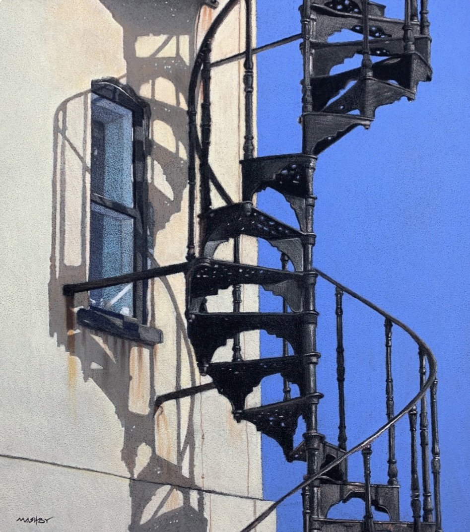 hodgetts_susan's tweet image. reaching for the sky
sun's deceptive trickery 
spiralling shadows 
©️
#vss365 #haiku #trickery #mypoem 

🎨 Michele Ashby