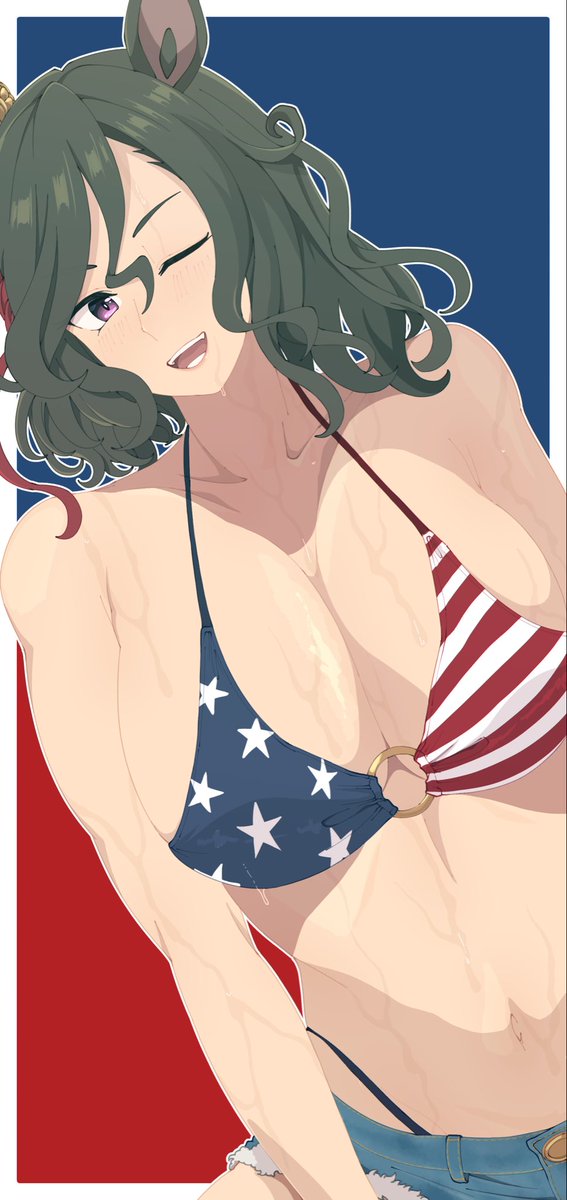 シュヴァルグラン(ウマ娘) 「#頬の斜線は必要だと思った人は無言で絵を貼る」|熊ン蜂のイラスト
