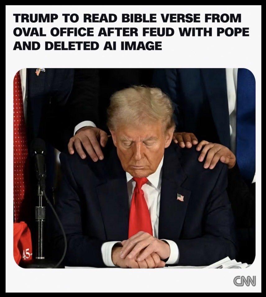 kangaroos991's tweet image. OMG, another 'stunt' from a 'deplorable'
wannabe #King, who uses 'religion' as
#Prop, especially because he wouldn't
have a 'clue' about the TRUE meaning of
'caring' for anybody, except himself! 😡

#WorstPresidentEVER, agree? 🙋‍♂️

👇#LiarInChief Cr: @CNN #DumpTrump