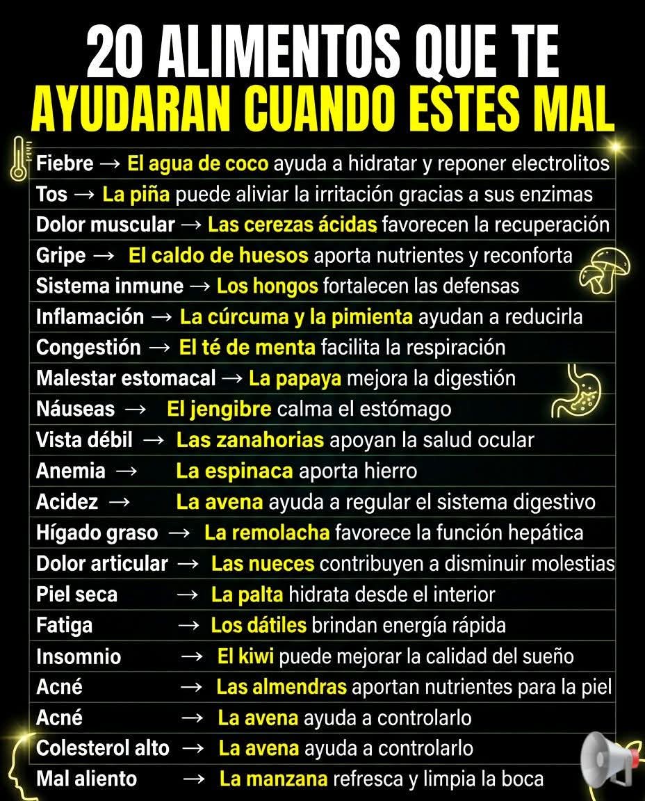 AtlanticoDulce's tweet photo. 20 poderosos alimentos. https://t.co/ArsnDdpYam