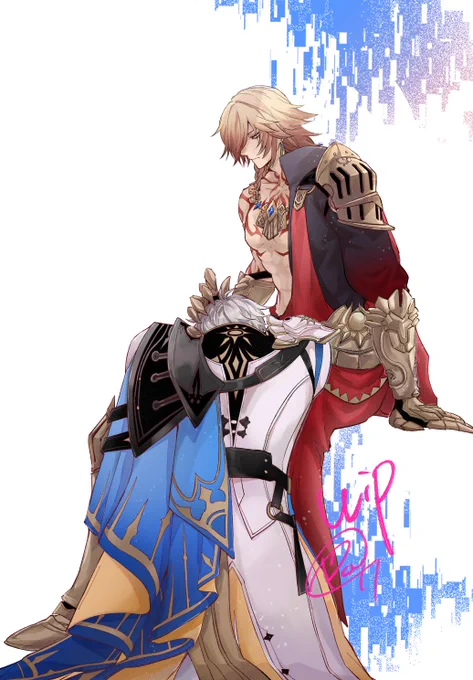 6月のファイモス本表紙wip 中身はずっと描きたかった記憶喪失ネタです