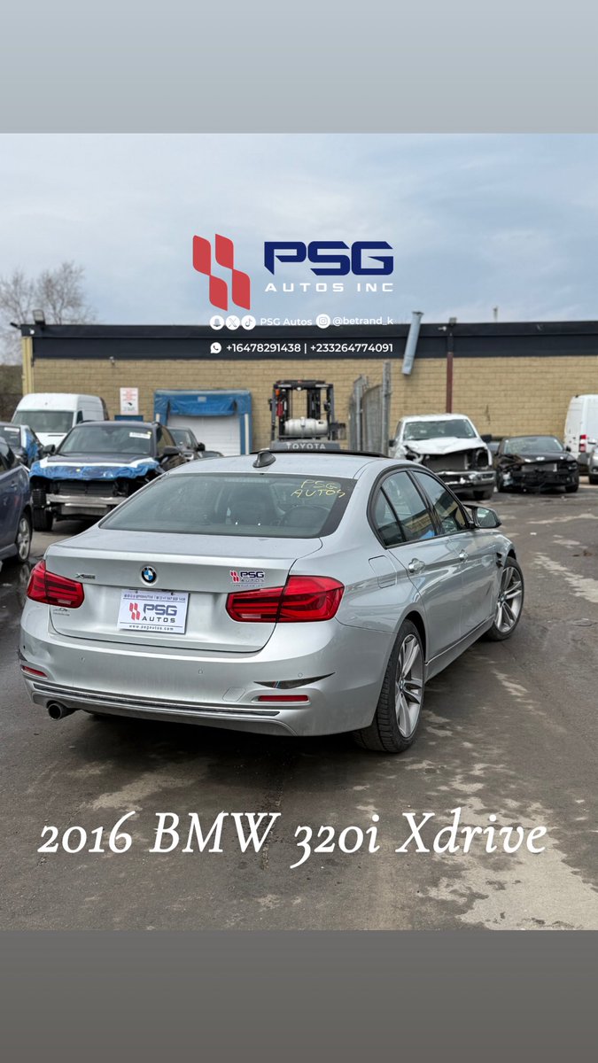 psgautos's tweet photo. 2016 BMW 320I XDrive

95k  cedis including shipping to Ghana 

Vehicle Highlights:
 • 2.0 Twinturbo Engine 
 • 113k miles
 • Automatic Transmission  ￼ 
 • keyless entry and start 
 • Leather interior 
 • infotainment 
 • Sunroof
 • Reverse camera 
 • Auto start/stop 
 • Parking sensors

P.S All cars we post run and drive