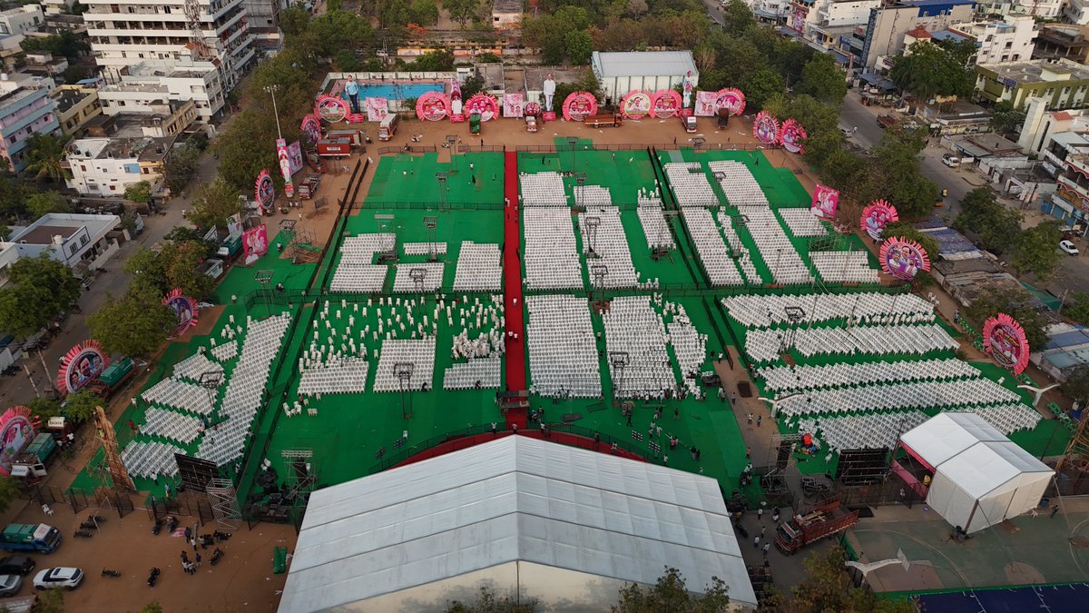 జీవన్ రెడ్డి బీఆర్ఎస్ పార్టీలో చేరిక సందర్భంగా జగిత్యాలలో రేపు జరగనున్న కేసీఆర్ ప్రజా ఆశీర్వాద సభ కోసం సిద్ధం