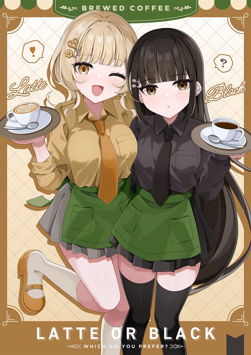 ☕️ラテとブラック、どっちがお好き？
 #OC  #オリジナル
