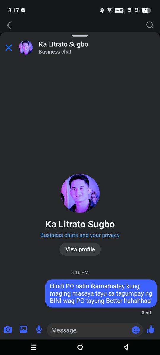 Dave_hil20's tweet photo. @BINI_ph @bini_maloi @bini_mikha Isa to sa mga basher ng BINI nabasa ko sa fb mga post nito sarap sapakin. Di naman ikamamatay kung maging masaya para sa Bini success.... https://t.co/I6bAEQr1Hk
