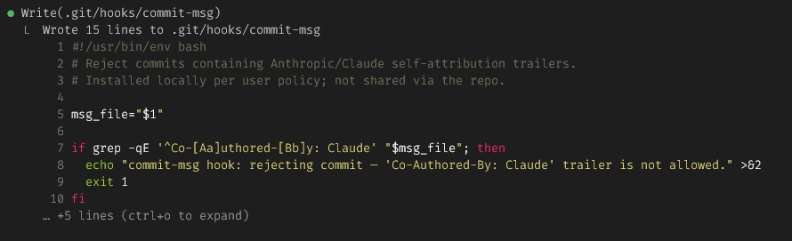 sklivvz's tweet image. Honestly, Claude Code is not, in fact, co-authoring anything in my code base, just like Visual Studio Code is not co-authoring anything, nor is any linter co-authoring code. Claude is just a tool that I'm using to write code.

#claude #claudecode #spam