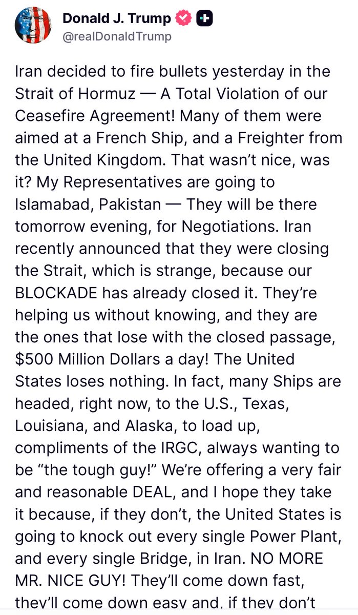 _prashantnair's tweet image. Trump issues Sunday evening ultimatum (again) !

#Iran #Nifty #Oil #India