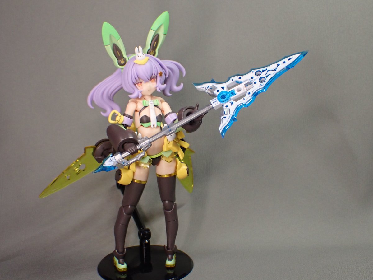 KurovelterMark2's tweet image. 予約するか悩んだ末に忘れてて
昨日慌てて確保しに行く羽目になりました…

というわけで
M.S.G バーチュアスタイル12 モラルタ＆ベガルタ
組みました！

リプに諸々続きます。
#コトブキヤ #MSG