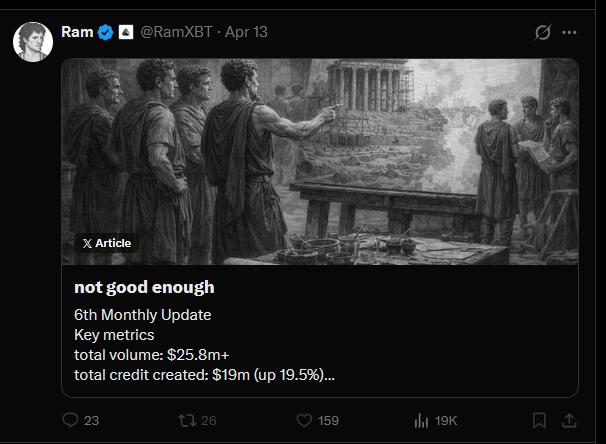 $AVICI is an all-pajeet time, down 96% in 2 months

same fideum ruggers
30k usdc liquidity
no increase in monthly spend vol
used KOLs to pump price

Now the founder says he's too lazy to work 🤣