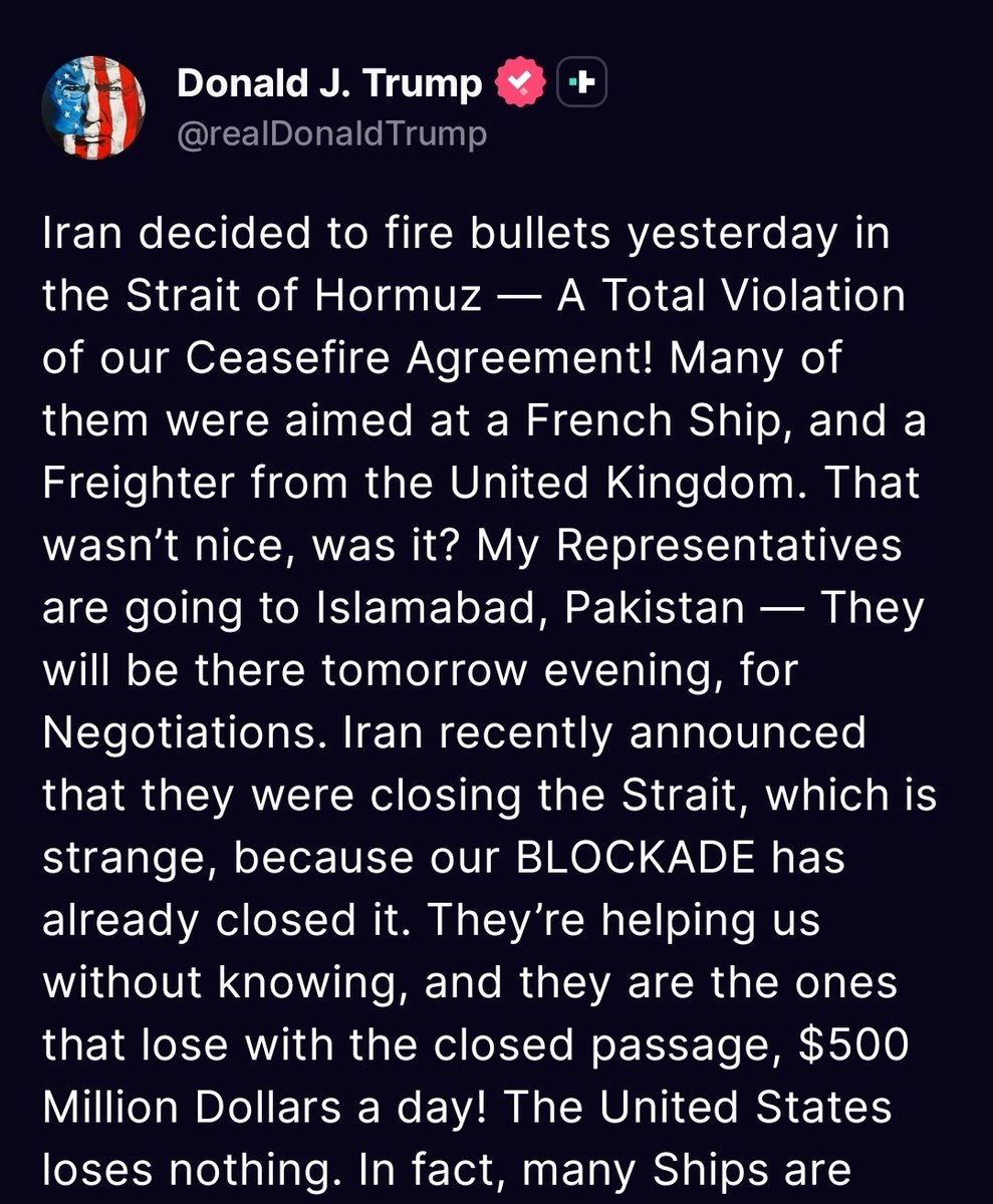 PalominoOMG's tweet photo. I guess he is back to threatening war crimes. Happy Sunday. https://t.co/eW8dnZiPcr