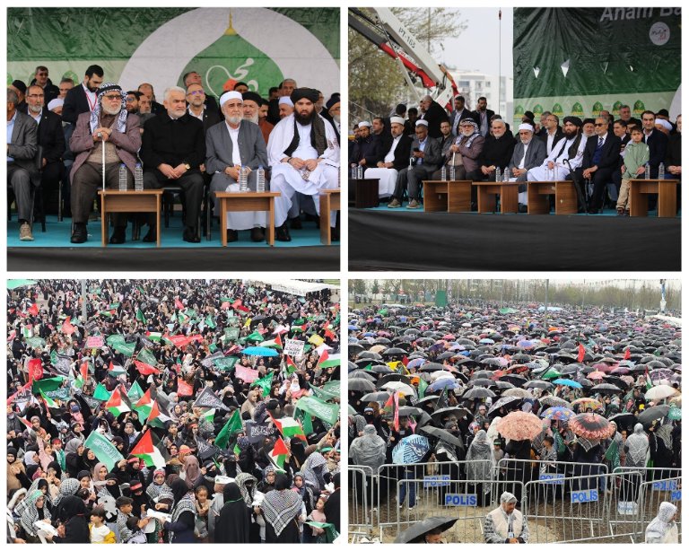 Diyarbakır Mevlid-i Nebi etkinliğindeyiz. Bu seneki tema “Vahdet ve Kurtuluş Rehberi Hz. Muhammed”

Yağmurlu havaya rağmen Peygamber sevdalısı halkımız, alanı hınca hınç doldurmuş durumda.

Peygamber efendimizi anmak ve anlamak, O’nun (sav) örnek ahlakını yaşamak ve yaşatmak için