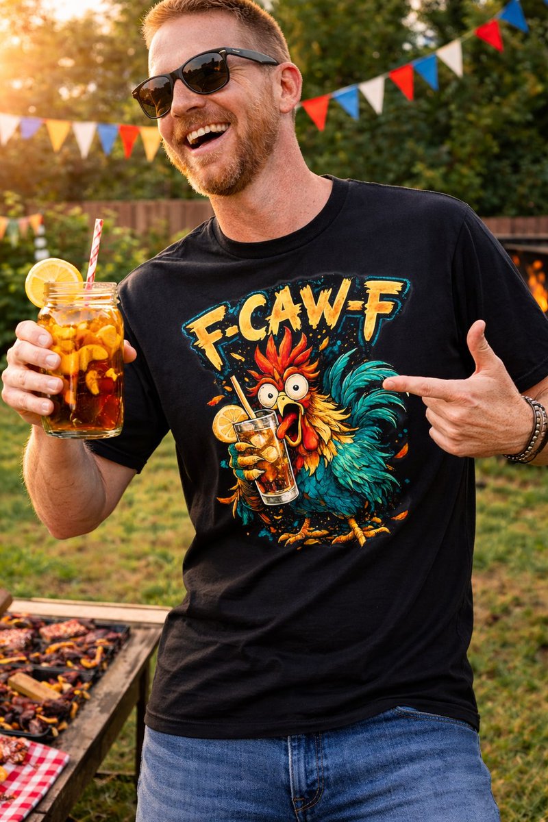rachidon18's tweet photo. I need this shirt
This rooster didn’t come to play he came to sip 🧊🍋
F-CAW-F energy all summer long 😎
When life gets loud… just say F-CAW-F 
If you get it… you GET IT
Grab yours now before it flies away https://t.co/wpklxjNx0V
#FunnyShirts #GraphicTees #SummerVibes #Sarcasm https://t.co/rJ2EXqITSt